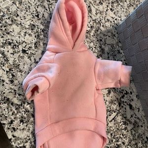 Pink size S dog hoodie
